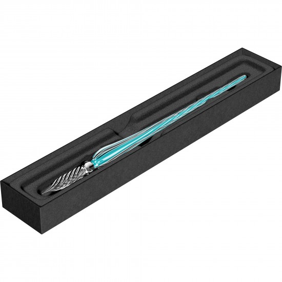 Toc Caligrafic Twisted Glass Pen Blue Azur