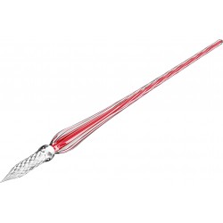 Toc Caligrafic Twisted Glass Pen Red