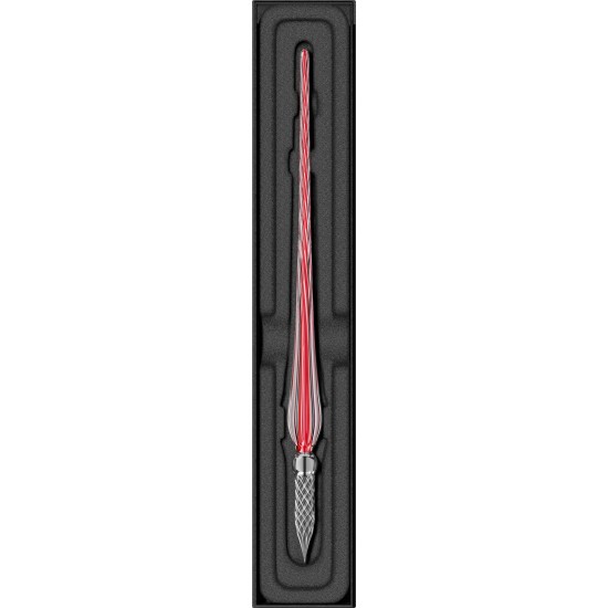 Toc Caligrafic Twisted Glass Pen Red
