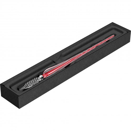 Toc Caligrafic Twisted Glass Pen Red