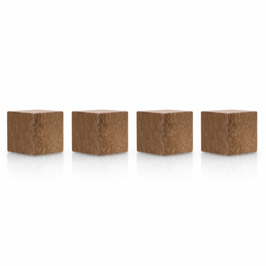 Magneti MAGNETOPLAN Design Wood Maro, Cub 20x20x20mm 4 bucati/set
