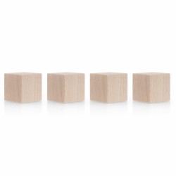Magneti MAGNETOPLAN Design Wood Bej, Cub 20x20x20mm 4 bucati/set