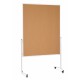 Panou prezentare MAGNETOPLAN mobil 1200x1500 mm, rama alba, dubla fata pluta