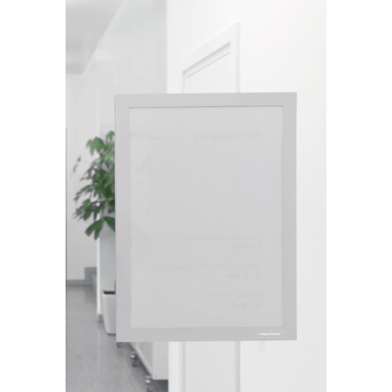Folie magnetica MAGNETOPLAN autoadeziva rama argintie 2 buc/set