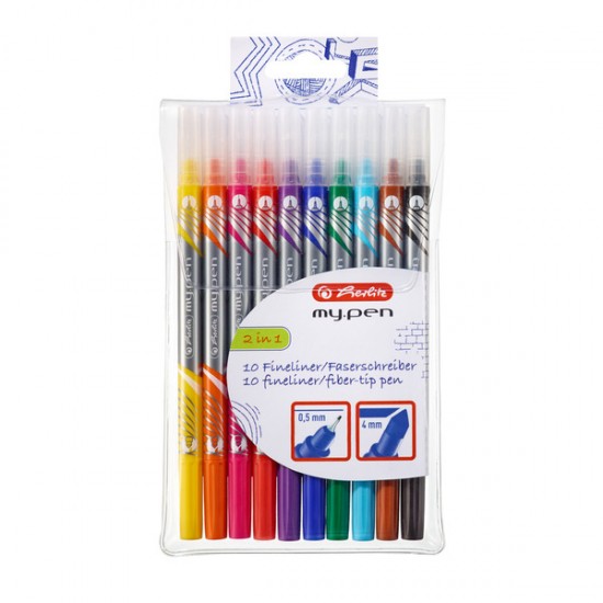 FINELINER+CARIOCA MY.PEN SET 10 AMBALAJ TRANSPARENT