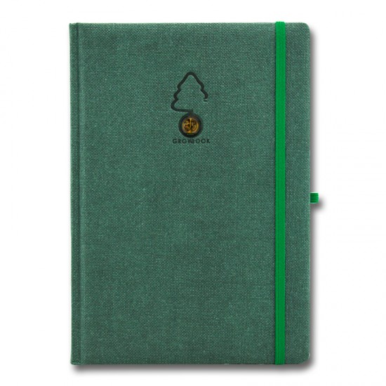 Notes Growbook Juta Verde ,17×24 cm