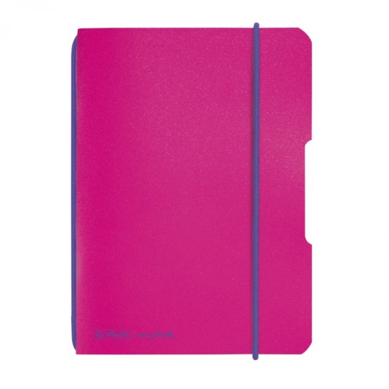 Caiet my.book flex A6, 40 file, patratele, fuchsia Caiet my.book flex A6, 40 file, patratele, fuchsia
