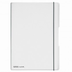 Caiet my.book flex A4, 2x40 file, dictando+patratele, transparent
