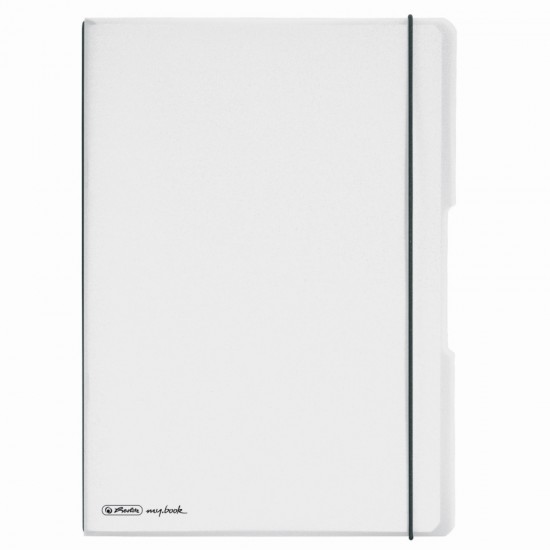 Caiet my.book flex A4, 2x40 file, dictando+patratele, transparent