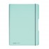 Caiet my.book flex A4, 2x40 file, dictando+patratele, turcoaz translucid