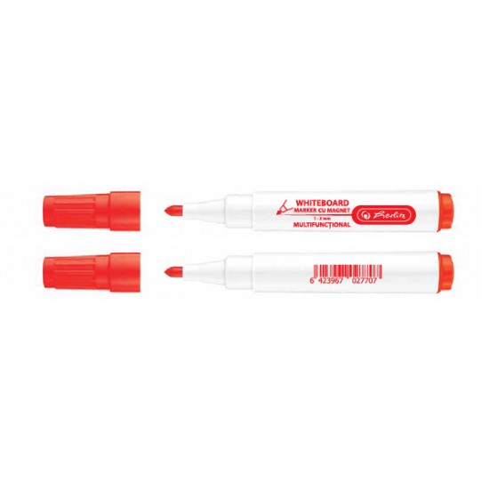 MARKER WHITEBOARD ROSU, PREVAZUT CU BURETE SI MAGNET MARKER WHITEBOARD ROSU, PREVAZUT CU BURETE SI MAGNET