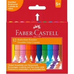 CREIOANE COLORATE PLASTIC 12 CULORI GRIP FABER-CASTELL