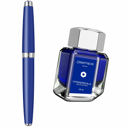 SET STILOU LEMAN 18K NIB - CALIMARA / LE KLEIN BLUE SRT