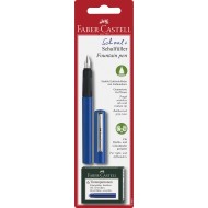 Set Stilou Scolar Albastru si 6 Cartuse Faber-Castell