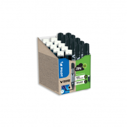 Pachet Begreen VBoard, 10 markere + 10 rezerve, varf rotund, Pilot