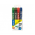 Marker permanent Pilot 100, varf rotund, 1.0 mm, 4 bucati/set