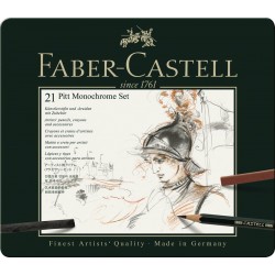 Set Pitt Monochrome 21 Buc Faber-Castell