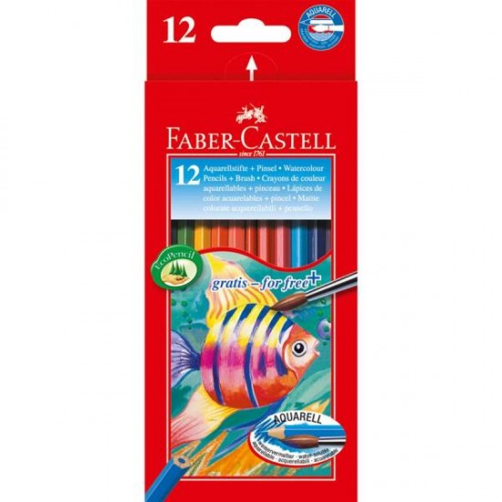 Creioane Colorate Acuarela 12 / 24 / 48 Buc si Pensula Faber-Castell