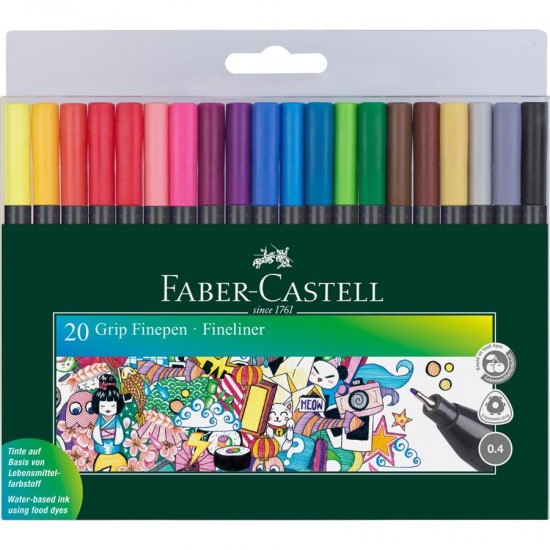 Liner 0.4 mm Grip set Faber-Castell