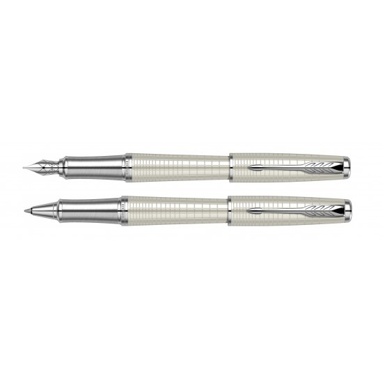 SET URBAN ROYAL STILOU + ROLLER PREMIUM PEARL METAL CHISELLED CT SET URBAN ROYAL STILOU + ROLLER PREMIUM PEARL METAL CHISELLED CT
