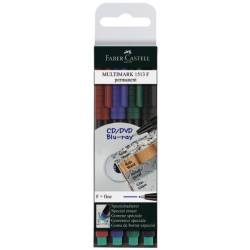 MARKER PERMANENT SET 4 F MULTIMARK FABER-CASTELL