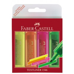 TEXTMARKER SET 4 SUPERFLUORESCENT 1546 FABER-CASTELL