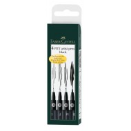 PITT ARTIST PEN SET 4 BUC NEGRU