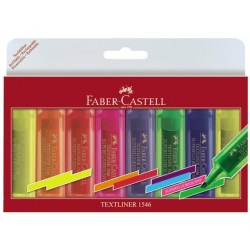 TEXTMARKER SET 8 SUPERFLUORESCENT 1546 FABER-CASTELL