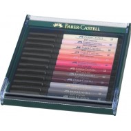 CUTIE 12 CULORI PITT ARTIST PEN TONURILE PIELII FABER-CASTELL