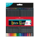 Creioane colorate triunghiulare cutie carton 24 culori Black Edition Faber Castell
