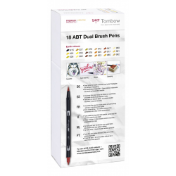 ABT DUAL BRUSH PEN SET 18 CULORI TOMBOW