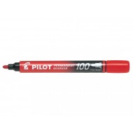 Marker permanent Pilot 100, varf rotund, rosu