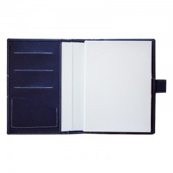 Agendă din piele Elba Blu, 15 x 21 cm