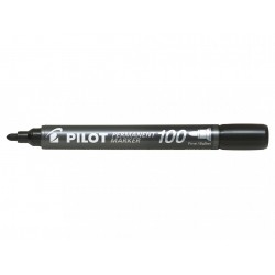 Marker permanent Pilot 100, varf rotund, negru