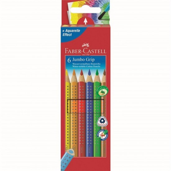 Set 6 culori Creioane Colorate Jumbo Grip Faber-Castell