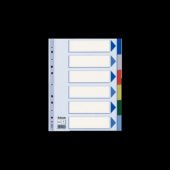 Separatoare Plastic 6 Culori ESSELTE