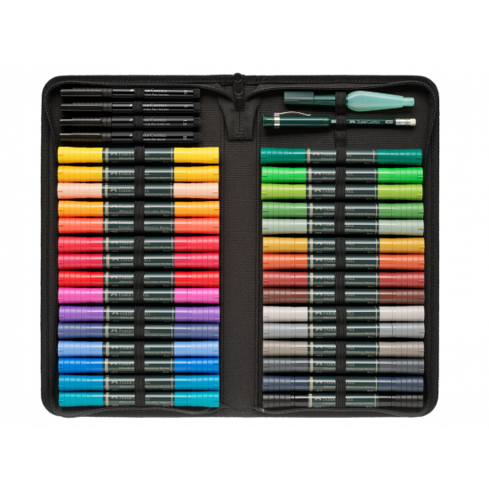 Set 30 Markere Solubile A DURER + 4PAP + Perfect Pencil + Pensula Faber-Castell