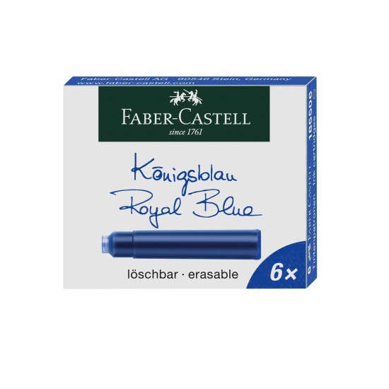 Cartuse Cerneala Mici Faber-Castell Albastru 6 buc/cutie