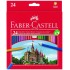 Creioane colorate 24 culori + ascutitoare ECO L FABER-CASTELL