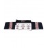 BORSETA ETHNO, 2 BUZUNARE, ALB-NEGRU