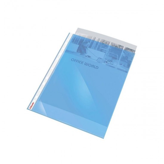 Folie protectie ESSELTE, A4, cristal, 55 mic, 10folii/set - albastru