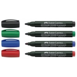 MARKER PERMANENT ROSU VARF ROTUND MULTIMARK WINNER 52 FABER-CASTELL