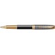 ROLLER PARKER SONNET ROYAL  CHISELLED SILVER & BLACK GT