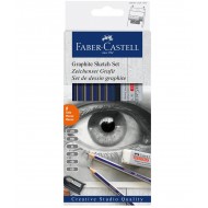 FABER-CASTELL SET 6 BUC CREION GRAFIT GOLDFABER+ RADIERA+ASCUTITOARE