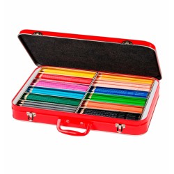 Set pentru clasa / cutie metal 300 creioane colorate Jumbo Grip Faber-Castell