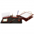 SET DE BIROU DIN LEMN CULOARE RED-WINE 7 PIESE