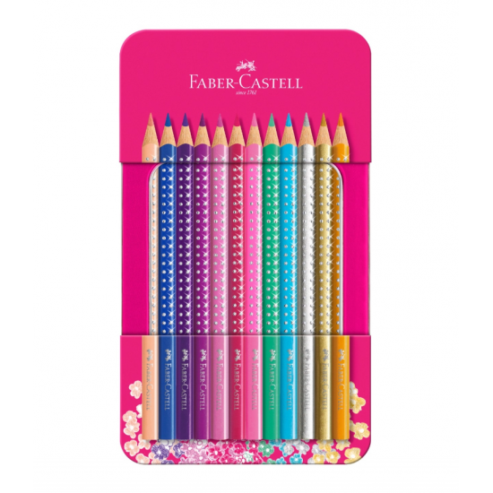 Set 12 Creioane colorate Sparkle Faber-Castell
