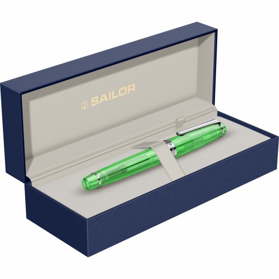 STILOU SAILOR PROFESSIONAL GEAR SLIM SIZE 14K NIB / DEMO GREEN RHT