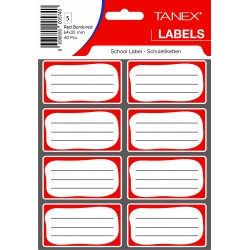 ETICHETE SCOLARE 40/SET ROSII TANEX