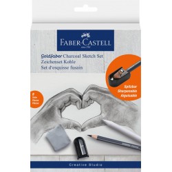 SET DESEN CARBUNE 8 BUC FABER-CASTELL